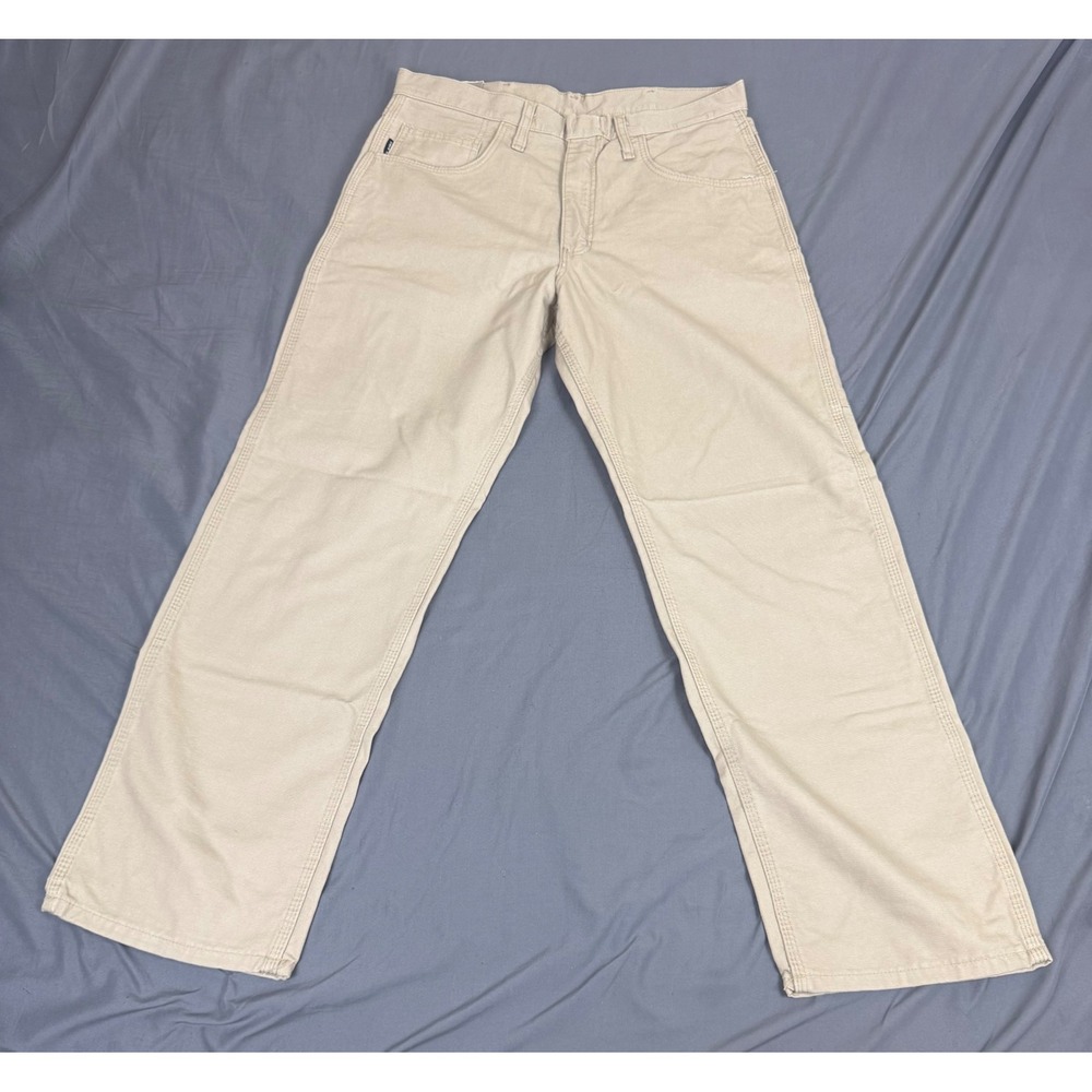 Bulwark FR Flame Resistant Canvas Work Pants Beige 34x30 PLJ6KH4 CAT 2 NFPA 2112